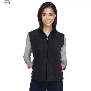 Core 365 Heather grey fleece vest.  New